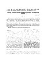 Tài liệu TƯƠNG TÁC KIỂU GEN - MÔI TRƯỜNG, TÍNH ỔN ĐỊNH NĂNG SUẤT VÀ CÁC YẾU TỐ CẤU THÀNH NĂNG SUẤT CỦ Ở KHOAI LANG doc