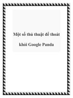 Tài liệu Một số thủ thuật để thoát khỏi Google Panda pot