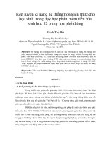 Rèn luyện kĩ năng hệ thống hóa kiến thức cho học sinh trong dạy học phần mềm tiến hóa sinh học 12 trung học phổ thông