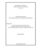 đánh giá thực trạng của một số tổ chức tài chính vi mô trên thế giới và bài học nâng cao chất lượng hoạt động của tổ chức tài chính vi mô ở việt nam