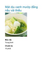 Tài liệu Mát dịu canh mướp đắng nấu vải thiều ppt