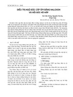 Tài liệu Điều trị ngộ độc cấp Ôpi bằng Naloxon và hồi sức hô hấp pptx