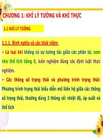 Tài liệu CHƯƠNG 1: KHÍ LÝ TƯỞNG VÀ KHÍ THỰC docx