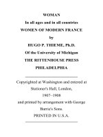 Tài liệu WOMAN In all ages and in all countries WOMEN OF MODERN FRANCE doc