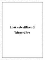 Tài liệu Lướt web offline với Teleport Pro pdf