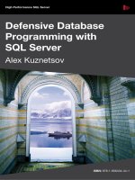 Tài liệu Defensive Database Programming with SQL Server ppt