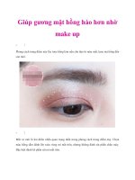 Tài liệu Giúp gương mặt hồng hào hơn nhờ make up potx