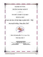 Tài liệu Báo cáo đề tài Di sản văn hóa với hội nhập và phát triển Tiếp lửa truyền thống Nâng tầm cố đô docx