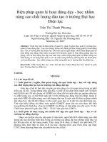 Biện pháp quản lý hoạt động dạy   học nhằm nâng cao chất lượng đào tạo ở trường đại học điện lực