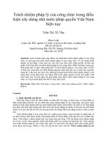 Trách nhiệm pháp lý của công chức trong điều kiện xây dựng nhà nước pháp quyền việt nam hiện nay