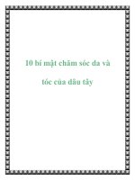 Tài liệu 10 bí mật chăm sóc da và tóc của dâu tây pdf