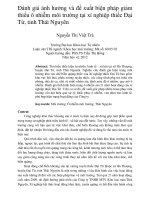 Đánh giá ảnh hưởng và đề xuất biện pháp giảm thiểu ô nhiễm môi trường tại xí nghiệp thiếc đại từ, tỉnh thái nguyên