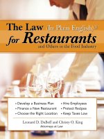 Tài liệu The Law (In Plain English)® for and Others inn the Food Idustry ppt