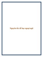 Tài liệu Nguyên tắc để học ngoại ngữ. potx