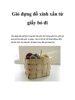 Tài liệu Giỏ đựng đồ xinh xắn từ giấy bỏ đi docx