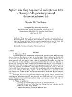 Nghiên cứu tổng hợp một số acetophenon tetra   o acetyl β d galactopyranosyl thiosemicarbazon thế