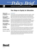 Tài liệu Ten Steps to Equity in Education doc