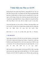 Tài liệu 7 khác biệt của Mac so với PC doc