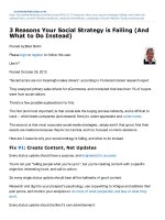 3 Reasons Your Social Strategy is Failing (And What to Do Instead)