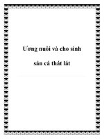 Tài liệu Ương nuôi và cho sinh sản cá thát lát doc