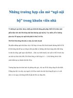 Tài liệu Những trường hợp cần mở “ngõ nội bộ” trong khuôn viên nhà potx