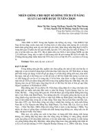 Tài liệu NHÂN GIỐNG CHO MỘT SỐ DÒNG TẾCH CÓ NĂNG SUẤT CAO MỚI ĐƯỢC TUYỂN CHỌN ppt