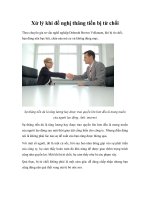 Tài liệu Xử lý khi đề nghị thăng tiến bị từ chối docx