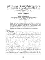 Biện pháp phát triển đội ngũ giáo viên trung học cơ sở huyện hưng hà, tỉnh thái bình trong giai đoạn hiện nay