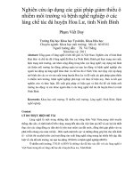 Nghiên cứu áp dụng các giải pháp giảm thiểu ô nhiểm môi trường và bệnh nghề nghiệp ở các làng chế tác đá huyện hoa lư, tỉnh ninh bình