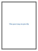 Tài liệu Tầm quan trọng của giao tiếp pdf