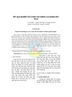 Tài liệu Kết quả nghiên cứu chọn tạo giống lúa kháng rầy PC10 potx