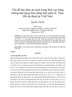 Vấn đề bảo đảm an ninh trong lĩnh vực hàng không dân dụng theo pháp luật quốc tế  thực tiễn áp dụng tại việt nam