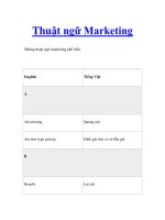 Tài liệu Thuật ngữ Marketing doc