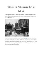 Tài liệu Tên gọi Hà Nội qua các thời kì lịch sử pdf