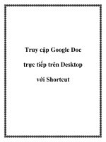 Tài liệu Truy cập Google Doc trực tiếp trên Desktop với Shortcut pot