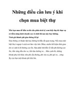 Tài liệu Những điều cần lưu ý khi chọn mua biệt thự potx