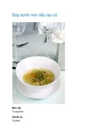 Tài liệu Súp sườn non nấu rau củ pptx