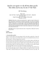 Quyền con người và vấn đề bảo đảm quyền bào chữa của bị can, bị cáo ở việt nam