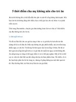 Tài liệu 5 thời điểm cha mẹ không nên cho trẻ ăn docx