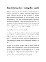 Tài liệu Truyền thông về môi trường chưa mạnh? ppt