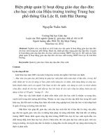 Biện pháp quản lý hoạt động giáo dục đạo đức cho học sinh của hiệu trưởng trường trung học phổ thông gia lộc II, tỉnh hải dương