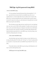 Tài liệu Thiết lập và gỡ bỏ password trong BIOS doc