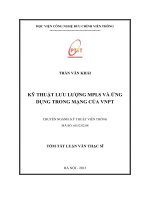 Kỹ thuật lưu lượng MPLS và ứng dụng trong mạng VNPT