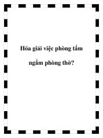 Tài liệu Hóa giải việc phòng tắm ngắm phòng thờ? doc