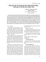 Tài liệu Hiệu quả của tẩy giun lên tình trạng dinh dưỡng thiếu máu ở trẻ em 36 - 60 tháng tuổi pdf