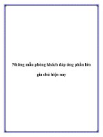 Tài liệu Những mẫu phòng khách đáp ứng phần lớn gia chủ hiện nay potx