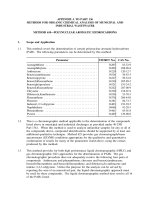Tài liệu METHODS FOR ORGANIC CHEMICAL ANALYSIS OF MUNICIPAL AND INDUSTRIAL WASTEWATER ppt