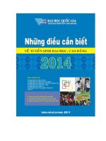 CẨM NANG TUYỂN SINH ĐẠI HỌC QUỐC GIA TPHCM