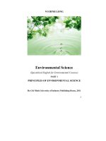 Tài liệu Environmental Science (Specialized English for Environmental Courses) ppt