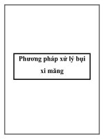 Tài liệu Phương pháp xử lý bụi xi măng ppt